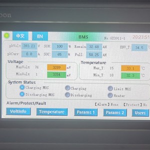 Batería de alto voltaje 384V 50Ah con vitrina LCD