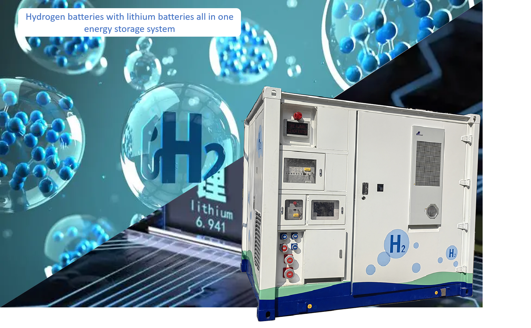 Hydrogen batteries with lithium batteries All in one  energy storage system